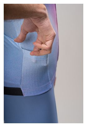 Maillot Manches Courtes LeBram Race Aero Violet Bleu