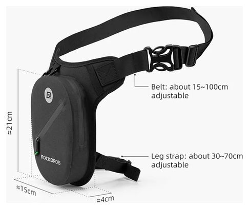 Sacoche Vélo Etanche Réfléchissante noir