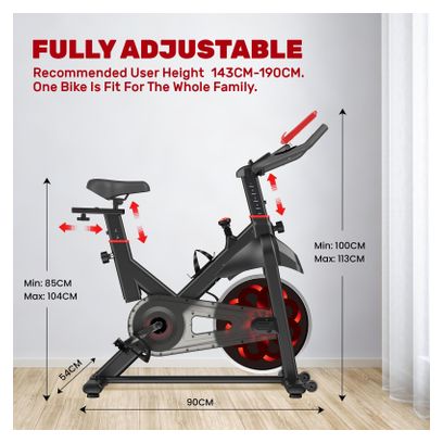 Vélo de biking Fitness X3 magnétique 6KG noir