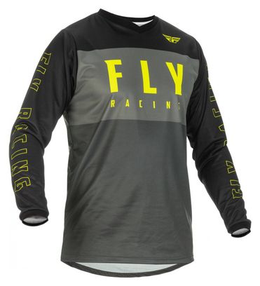 Fly Racing F-16 Long Sleeve Jersey Gray / Black / Yellow