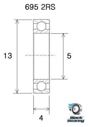 Roulement B3 - BLACKBEARING - 695-2rs