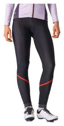 Lange Radhose mit Trägern für Frauen Castelli Velocissima DT Schwarz/Rot