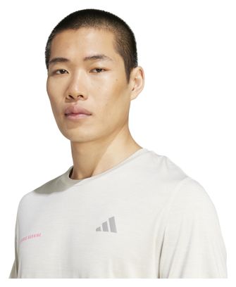 Heren adidas Performance Own The Run Melange Witte Short-Sleeve Jersey
