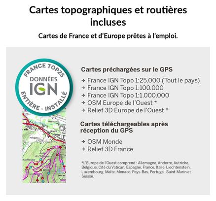 GPS Terra (64 Go) + France IGN Top25 TwoNav