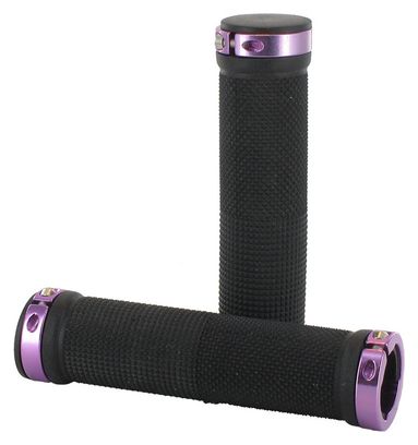 SB3 Paire de Grips KHEOPS Lock On Noir Violet