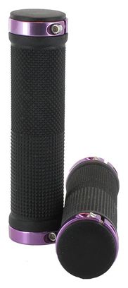 SB3 Pair of KHEOPS Lock On Grips Black Violet