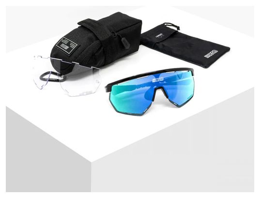 Lunettes SCICON Aerowing Noir / Multimirror Bleu