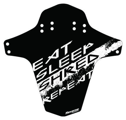 Reverse Eat Sleep Shred Repeat Front Mudguard Black/White