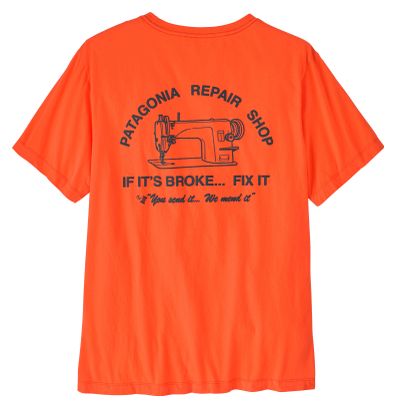 Camiseta de manga corta Patagonia Repair Shop naranja para hombre