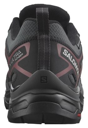 Salomon X Ultra Pioneer GTX Women's Grey Black Pink Hiking Shoes