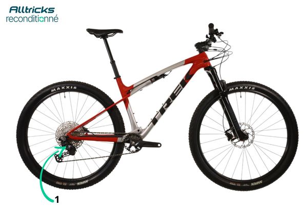 Bicicleta de montaña de doble suspensión Trek Supercaliber 9.6 2.ª generación con Shimano SLX 12 velocidades, cuadro de 177/188 cm - Bicicleta de exposición