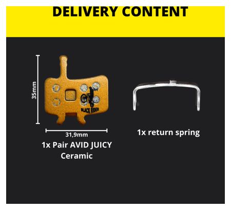 Plaquettes céramique AVID Juicy | Black Rider