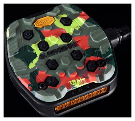 Paar Look Trail Grip Flat Pedals Lime Green