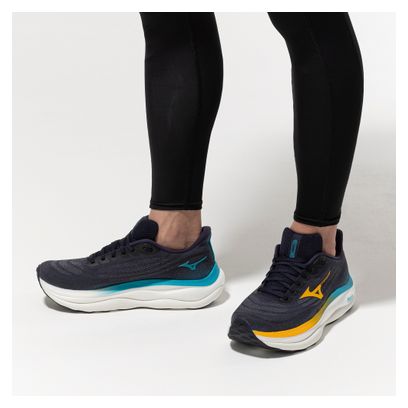 Chaussures Running Mizuno Wave Sky 9 Bleu/Orange Homme