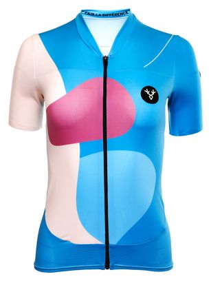 Maillot Manches Courtes Femme LeBram Testanier Bleu Coupe Ajustée