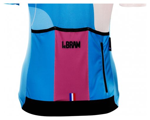 Maillot Manches Courtes Femme LeBram Testanier Bleu Coupe Ajustée