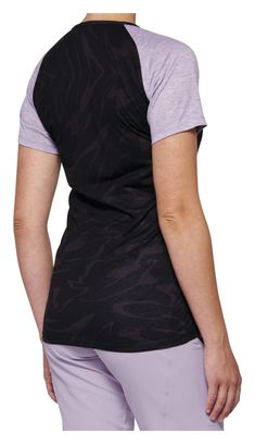 Damen Kurzarmtrikot 100% Airmatic Schwarz / Violett