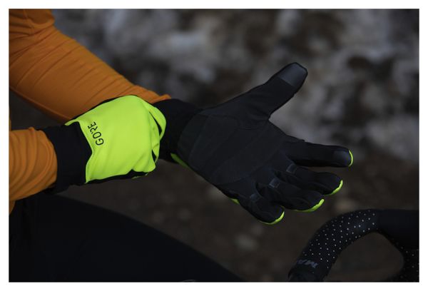 Gants running Gore Wear Gore-Tex Infinium Mid Jaune Fluo/Noir