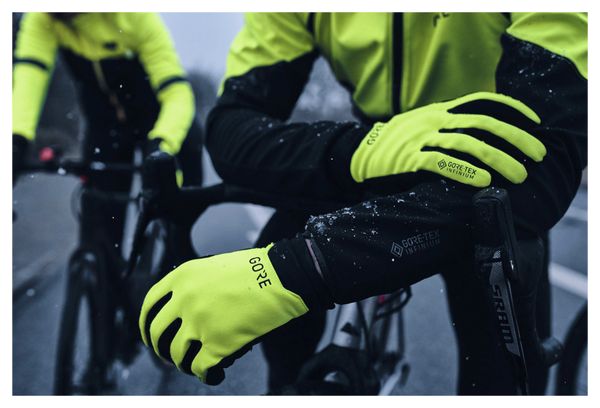 Gants running Gore Wear Gore-Tex Infinium Mid Jaune Fluo/Noir