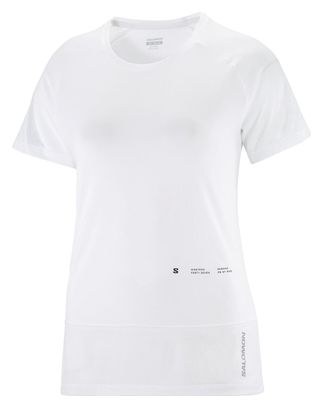 Salomon Cross Run Women's White Short Sleeve T-Shirt