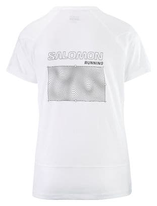 Salomon Cross Run White Women's Short Sleeve T-Shirt