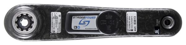 Stages Radfahren Stages Power L Sram GXP MTB-Leistungsmesser (Carbon-Kurbelarm links) Schwarz