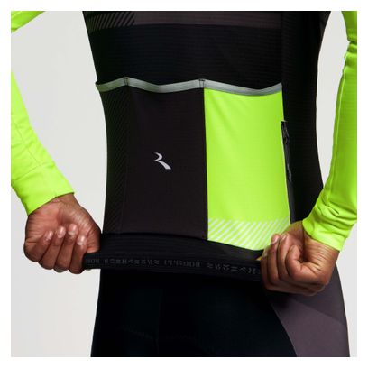 Maillot Manches Longues Vélo Rogelli Stryde Homme Noir/Jaune Fluo
