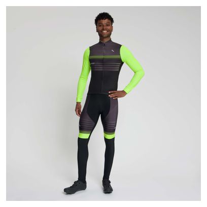 Maillot Manches Longues Vélo Rogelli Stryde Homme Noir/Jaune Fluo
