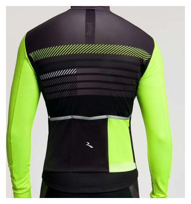 Maillot Manches Longues Vélo Rogelli Stryde Homme Noir/Jaune Fluo