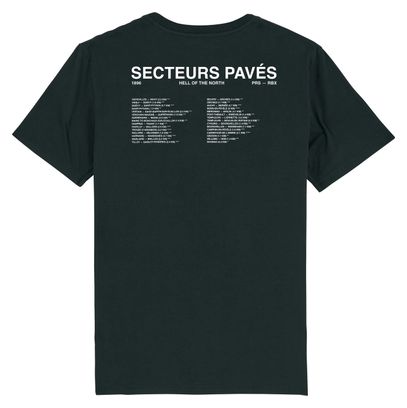 Çois 'Secteurs Pavés Roubaix' Unisex T-Shirt Zwart