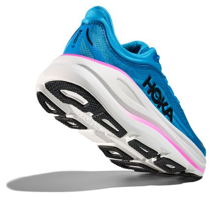 Hoka Bondi 9 Running Shoes Blue/Pink Women's
