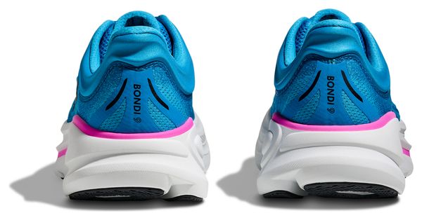 Hoka Bondi 9 Running Shoes Blue/Pink Women's