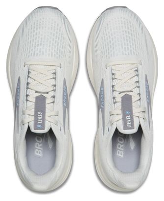 Brooks Revel 8 Running Shoes, White/Blue, Women's
