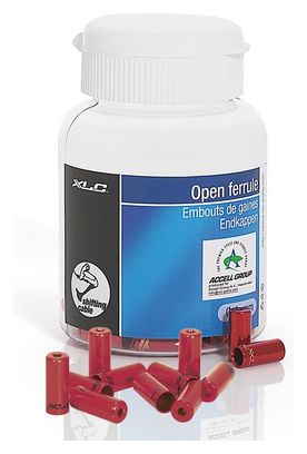 XLC Rembehuizing Eindkappen 5.0 mm 50 Stuks Rood