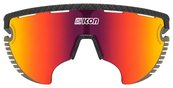 Lunettes SCICON Aerowing Lamon Carbone Noir / Multimirror Rouge