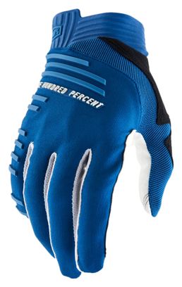 100% R-Core Blue Long Gloves