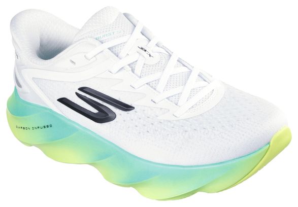 Skechers Slip-ins Aero Burst Running Shoes, White/Multicolor, Men's
