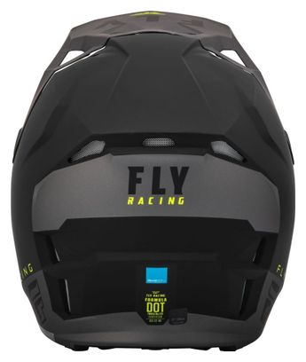 Casque intégral Fly racing Fly Formula CP Slant Noir / Gris / Jaune Fluo