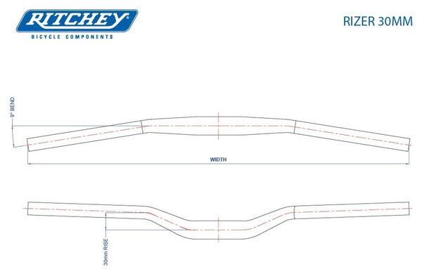 Manillar Ritchey Rizer WCS Trail 800mm Negro Mate
