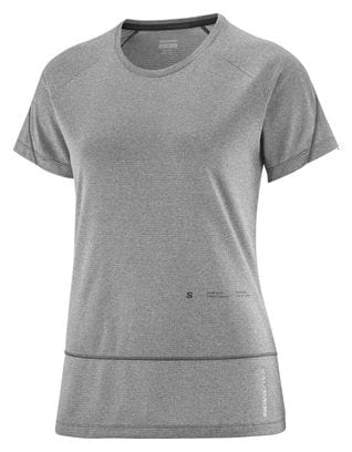 Salomon Cross Run Grey Women's Short Sleeve T-Shirt