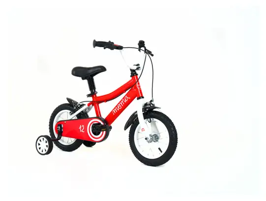 Moma Bikes Bicicleta de 12' con ruedines incluidos , ideal para niño a partir de 3 años de 80 a 105cm, 