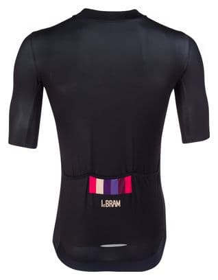LeBram Aubisque Short Sleeve Jersey Black Fuschia Tailored Fit