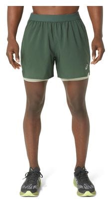 Asics Road 2-in-1 Short 5in Green Men's