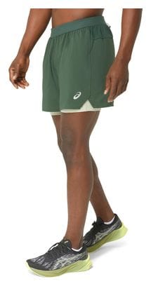 Asics Road 2-in-1 Short 5in Green Men's