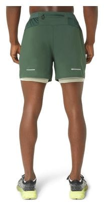 Asics Road 2-in-1 Short 5in Green Men's