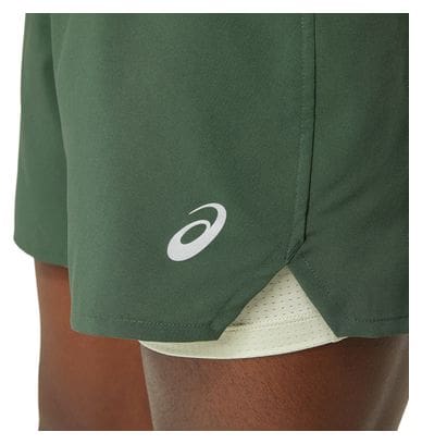 Asics Road 2-in-1 Short 5in Green Men's