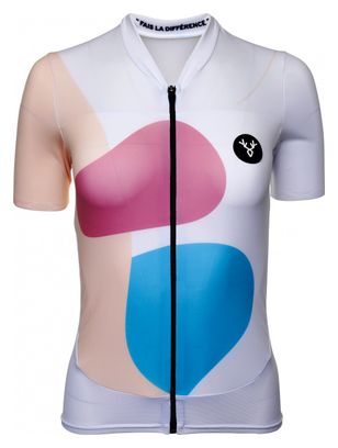 Maillot Manches Courtes Femme LeBram Testanier Blanc Coupe Ajustée