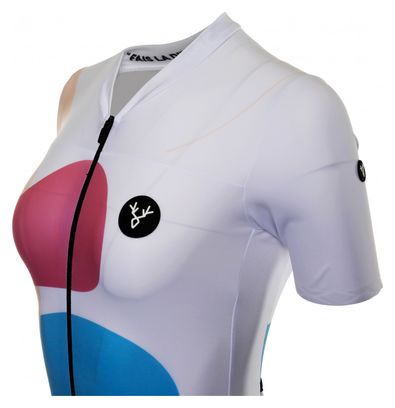 Maillot LeBram Testanier Mujer Manga Corta Blanco Ajuste