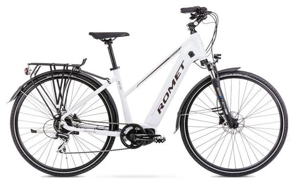 Vélo Trekking Electrique 28  Femme - ROMET - Ert 201 - BLANC