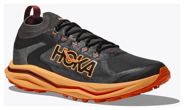 Hoka Zinal 2 Trail Running Shoes Black Orange